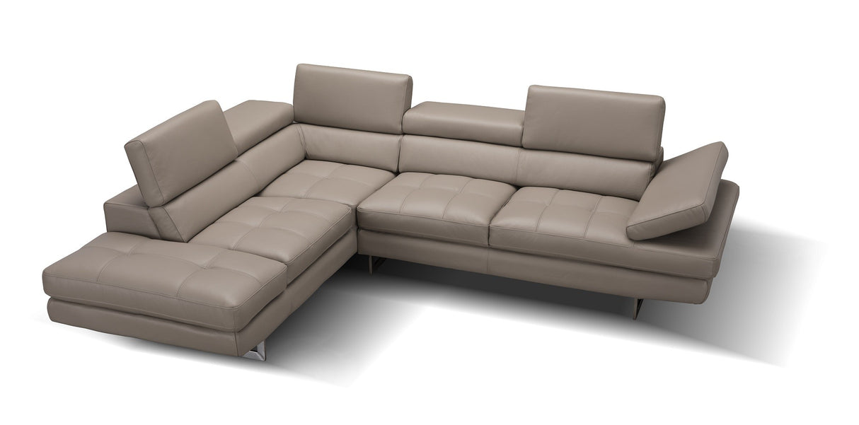 Peanut Italian Leather Sectional A761