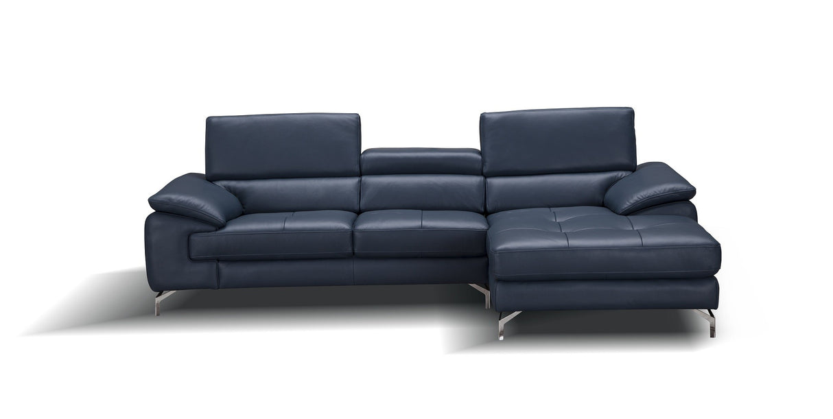 Blue A973B Premium Leather Sectional