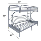 ACME - Eclipse Twin/Full/Futon Bunk Bed - 02091W-SI