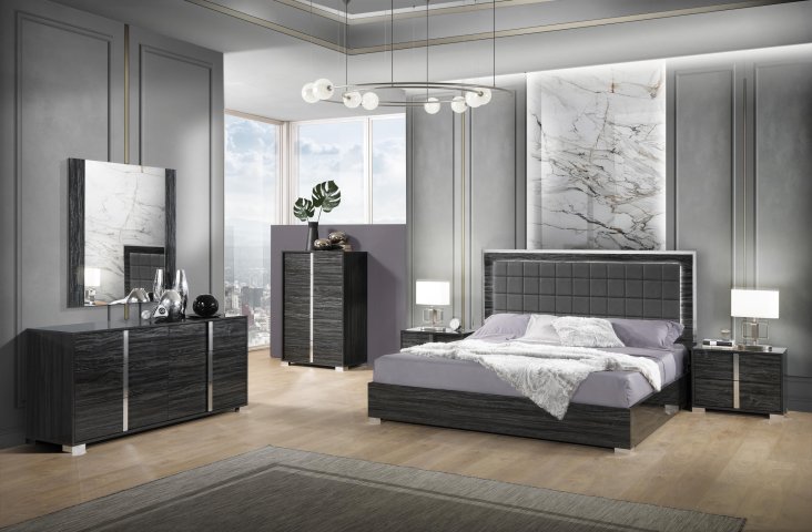 Alice Glossy Grey Mirror