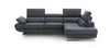 Annalaise Recliner Leather Sectional in Blue Grey