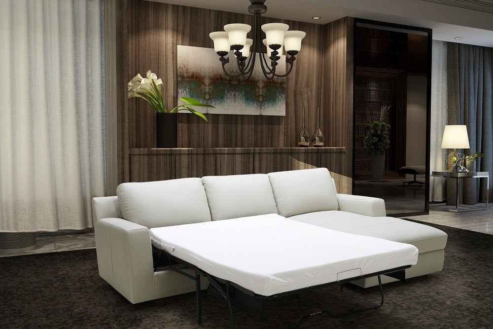 Lauren Premium Sectional Sleeper in Light Grey