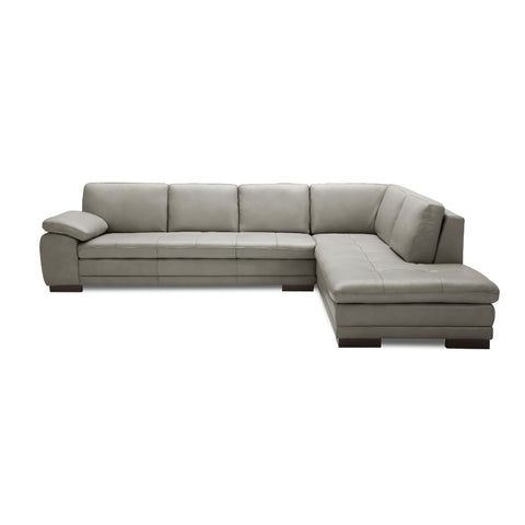 Image of Grey Italian Leather Sectional
