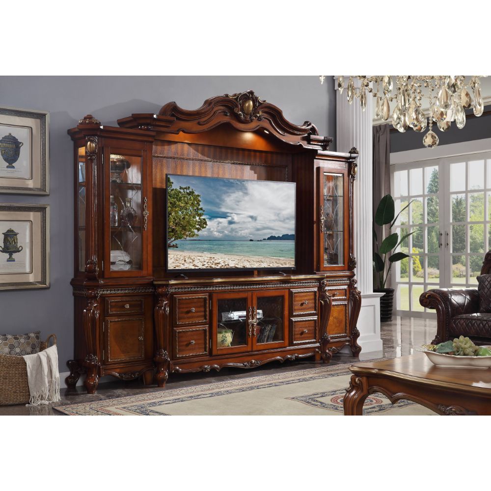 ACME - Classic Cherry Oak Picardy Entertainment Center - 91520