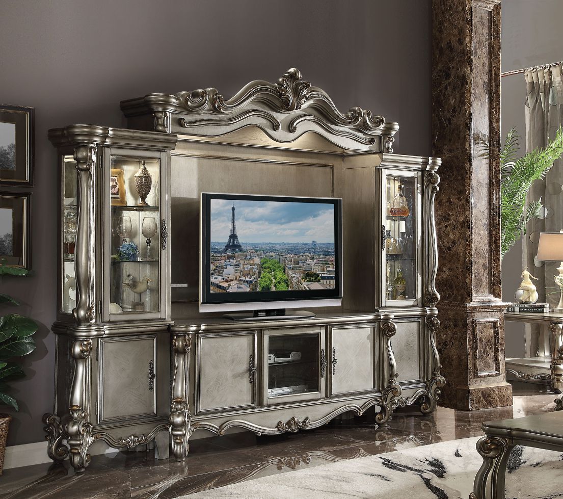 ACME Versailles Antique Platinum Entertainment Center - 91820
