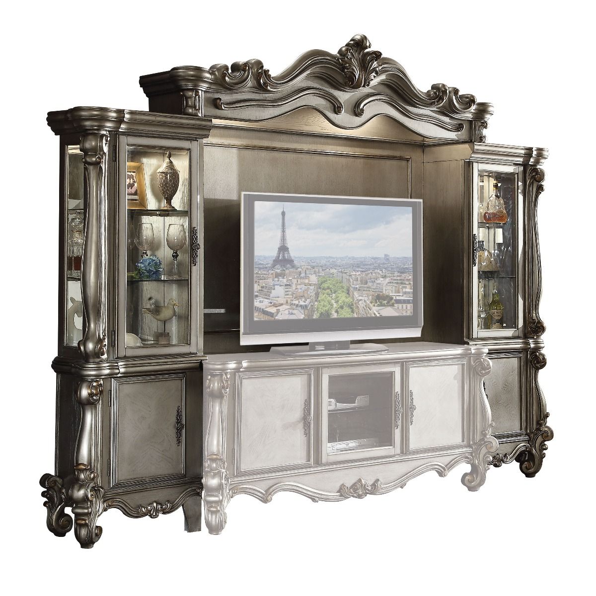 ACME Versailles Antique Platinum Entertainment Center - 91820