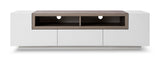 Modern White Gloss with Grey Veneer TV Stand