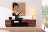 Modern TV Stand 015 in Walnut & Black High Gloss