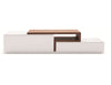 Modern White Gloss & Walnut TV Base